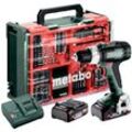 Metabo - Akku-Bohrschrauber bs 18 l Set, incl. 2x Akku Li-Power 2 Ah, Ladegerät, Zubehör, Kunststoffkoffer