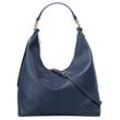 Shopper SAMANTHA LOOK, Damen, Gr. B/H/T: 36cm x 40cm x 13cm onesize, blau, Leder, unifarben, leicht glänzend, Taschen, Made in Italy, Große Handtasche mit Smartphonefach, Schultertasche mit Tragegurt