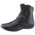 Stiefelette JOSEF SEIBEL "Naly 24", Damen, Gr. 38, blau (dunkelblau), Leder, sportlich, Schuhe, Reißverschluss Stiefel, Winterstiefelette mit zwei Reißverschlüssen