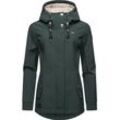 Softshelljacke RAGWEAR "Monadde Softshell", Damen, Gr. S (36), grün (dunkelgrün), Obermaterial: 97% Polyester, 3% Elasthan, Innenfutter 100% Polyester, casual, figurumspielend Po-bedeckend, Langarm verstellbar ohne Bündchen mit Druckknopf, Jacken, Praktische wasserabweisende Softshell Damenjacke