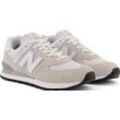 Sneaker NEW BALANCE "ML574 Core" Gr. 38, beige (hellbeige, weiß), Leder, Textil, Schuhe