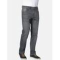 5-Pocket-Jeans JAN VANDERSTORM "Tiefbundjeans JOEL", Herren, Gr. 28, grau, Obermaterial: 98% Baumwolle CO. 2% Elasthan EL., casual, comfort fit lang, Hosen