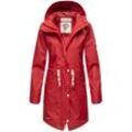 Regenjacke NAVAHOO "Tropical Stormoo" Gr. XS (34), rot, Damen, Obermaterial: 70% Polyester, 30% Polyurethan, Innenfutter: 100% Polyester, Ärmelfutter: 100% Polyester, Wattierung: 100% Polyester, Jacken, Wasserdichter Damen Outdoor Regenmantel