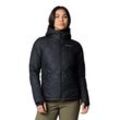 Steppjacke COLUMBIA "HEAVENLY HOODED JACKET", Damen, Gr. XL (46/48), schwarz, Steppware, Obermaterial: 100% Polyester, unifarben, sportlich, hoch geschlossener Ausschnitt, Langarm eingesetzt eingefasste Kante mit Daumenlöchern, Jacken