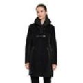 Wolljacke GIL BRET "Gil Bret Wolljacke mit hohem Kragen", Damen, Gr. 42, schwarz, Obermaterial: 32% Baumwolle, 27% Polyester, 18% Wolle, 18% Polyacryl, 5% diverse Faserarten. Besatz: 100% Polyester. Futter: 100% Polyester. Füllung: 100% Polyester., feminin, tailliert, Jacken