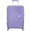 Hartschalen-Trolley AMERICAN TOURISTER "SOUNDBOX 67", Gr. B/H/T: 46,5cm x 67cm x 29cm 71,5 l, lila (lavender), Polypropylen, unifarben, Koffer, Koffer mittel groß Reisegepäck Volumenerweiterung TSA-Zahlenschloss