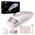 IPL-Haarentferner BRAUN "Smart Skin i·expert PL7147", braun (weiß, braun), IPL-Haarentferner, Damen, 2 Aufsätze für Gesicht & Körper, Venus Rasierer & Aufbewahrungstasche