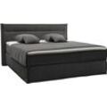 Boxspringbett MUSTERRING "JustB SC100", schwarz, B:200cm L:215cm, Komplettbetten, schwebende Optik, inklusive Topper, verschiedene Farben, 180 x 200 cm