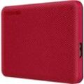 TOSHIBA externe HDD-Festplatte "Canvio Advance 1TB Red 2020", rot, 1 TB, Festplatten