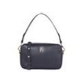 Umhängetasche TOMMY HILFIGER "TH DISTINCT CAMERA BAG CORP" Gr. B/H/T: 22cm x 13,5cm x 6,5cm, blau (space blau corp), Damen, Lederimitat, Taschen, Damen Henkeltasche, Schultertasche, Mini Bag mit TH-Label