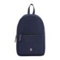 Rucksack TOMMY HILFIGER "TH SPRING BACKPACK", Gr. B/H/T: 25cm x 36,5cm x 12,5cm, blau (space blau), Textil, casual, Rucksäcke, Damen City-Rucksack, Freizeit-Rucksack, Freizeit-Bag mit Logoflagge