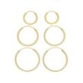 Creolen-Set FIRETTI "Multipack Schmuck Geschenk Silber 925 Ohrschmuck Creolenset", gold (gelbgoldfarben), Ohrringe, Damen, Silber 925 (Sterlingsilber)