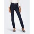 Skinny-fit-Jeans ONLY "ONLROSE HW SKINNY DNM GUA030" Gr. S (36), Länge 30, blau (dunkelblau denim), Damen, Denim/Jeans, Obermaterial: 64% Baumwolle, 31% Polyester, 3% Viskose, 2% Elasthan, unifarben, Jeans