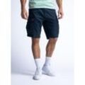 Cargoshorts PETROL INDUSTRIES "Men Shorts Cargo" Gr. L (40), N-Gr, blau (navy blau), Herren, Web, Obermaterial: 100% Baumwolle, Hosen, mit Gürtel