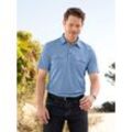 Kurzarmshirt CATAMARAN "Poloshirt", Herren, Gr. 44/46, blau (mittelblau, meliert), 50% Baumwolle, 50% Polyester, meliert, Kurzarm, Shirts