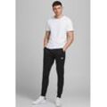 Sweatpants JACK & JONES "AIR SWEAT PANTS", Herren, Gr. XXL, N-Gr, schwarz, angeraute Sweatware, Obermaterial: 60% Polyester, 40% Baumwolle, modisch, Hosen