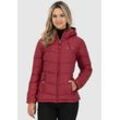 Steppjacke ALIFE & KICKIN "AndriaAK", Damen, Gr. L (40), rot (cranberry, rot), Steppware, Obermaterial: 100% Polyester, colorblocking, casual, tailliert, ohne Ausschnitt, Langarm, Jacken, leichte, taillierte Übergangsjacke mit breiter Steppung und Kapuze