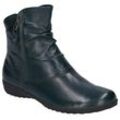 Stiefelette JOSEF SEIBEL "Naly 24", Damen, Gr. 37, blau (petrol), Leder, sportlich, Schuhe, Reißverschluss Stiefel, Winterstiefelette mit zwei Reißverschlüssen