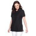 T-Shirt SHEEGO "Große Größen", Damen, Gr. 40/42, schwarz, Obermaterial: 100% Baumwolle, unifarben, casual, figurumspielend normal, ohne Ausschnitt, Kurzarm, Shirts