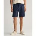 Chinoshorts GANT "Relaxed Fit Chinoshorts", Herren, Gr. 32, N-Gr, blau (marine), Web, Obermaterial: 100% Baumwolle, casual, Hosen