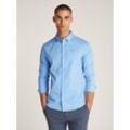 Langarmhemd TOMMY JEANS "Sabim Stretch Hemd Shirt", Herren, Gr. XL, N-Gr, sugarplum blau, Obermaterial: 97% Baumwolle, 3% Elasthan, unifarben, casual, schmal, Langarm 2-Knopf-Manschette, Hemden, Stretch Hemd, Premium, Slim Fit, mit Elasthan, Topseller