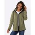 Fleecejacke CASUAL LOOKS, Damen, Gr. 36, grün (schilf, meliert), 100% Polyester, meliert, Langarm, Jacken