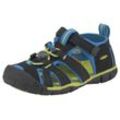 Sandale KEEN "SEACAMP II CNX", Gr. 24, bunt (schwarz, lime), Synthetik, sportlich, Schuhe