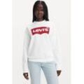 Sweatshirt LEVI'S, Damen, Gr. XS (34), everyday crew core b, Sweatware, Obermaterial: 58% Baumwolle, 42% Polyester, bedruckt, casual, regular fit taillenbedeckt, Rundhals, Langarm Bündchen, Sweatshirts, mit Logo Print