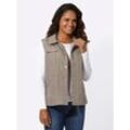 Steppweste CASUAL LOOKS, Damen, Gr. 40, grau (taupe), 100% Polyester, Wattierung:100% Polyester, unifarben, Westen