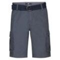 Cargoshorts PETROL INDUSTRIES "Men Shorts Cargo" Gr. S (36), N-Gr, grau (raven grau), Herren, Web, Obermaterial: 100% Baumwolle, Hosen, mit Gürtel