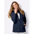 Langjacke FEEL GOOD Gr. 40/42, blau (marine), Damen, 50% Baumwolle, 50% Polyester, unifarben, Jacken