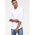 Langarmhemd TOMMY JEANS "Sabim Stretch Hemd Shirt", Herren, Gr. L (48), N-Gr, weiß (off, weiß, ivory), Obermaterial: 97% Baumwolle, 3% Elasthan, unifarben, casual, schmal, Langarm 2-Knopf-Manschette, Hemden, Stretch Hemd, Premium, Slim Fit, mit Elasthan