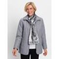 Steppjacke CLASSIC, Damen, Gr. 46, grau (steingrau), 100% Polyester, Schal:100% Polyester, Wattierung:100% Polyester, unifarben, Langarm, Jacken