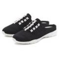 Slip-On Sneaker LASCANA ACTIVE Gr. 35, schwarz (schwarz, weiß), Damen, Obermaterial: 100% Textilmaterial. Futter: 100% Textilmaterial. Decksohle: 100% Textilmaterial. Laufsohle: 100% Synthetik, Schuhe, zum Reinschlüpfen, ultraleicht, Sabot, Clog, Freizeitschuh VEGAN