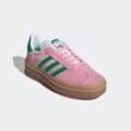 Sneaker ADIDAS ORIGINALS "GAZELLE BOLD", Gr. 38,5, true pink, grün, cloud weiß, Leder, Synthetik, sportlich, Schuhe