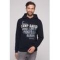 Kapuzensweatshirt CAMP DAVID, Herren, Gr. 4XL, blau, Material: 65% Baumwolle, 35% Polyester, bedruckt, bestickt, casual, lässig geschnitten, Rundhals, Langarm eingesetzt Rippbündchen, Sweatshirts, mit weicher Innenseite