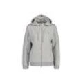 Sweater GANT "Sweatjacke REGULAR SHIELD ZIP HOODIE" Gr. L, grau (hellgrau), Damen, Obermaterial: 87% Baumwolle CO. 13% Polyester PES., Sweatshirts