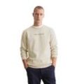 Sweatshirt MARC O'POLO DENIM "aus reiner Bio-Baumwolle", Herren, Gr. L, weiß, Obermaterial: 100% Baumwolle, unifarben, sportlich, regular fit, Rundhals, Langarm Rippbündchen, Sweatshirts