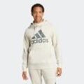 Kapuzensweatshirt ADIDAS SPORTSWEAR "ESSENTIALS FRENCH TERRY BIG LOGO HOODIE" Gr. L, silber (aluminium), Herren, Obermaterial: 100% Baumwolle, Sweatshirts