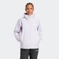 Outdoorjacke ADIDAS TERREX "W MT ESS 2L R J", Damen, Gr. L, silber (silber dawn), Obermaterial: 100% Polyester, sportlich, Jacken