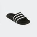 Badesandale ADIDAS ORIGINALS "ADILETTE", Gr. 37, schwarz-weiß (core schwarz, weiß, core schwarz), Synthetik, sportlich, Schuhe Badelatschen Pantolette Schlappen