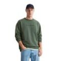 Sweatshirt MARC O'POLO DENIM "aus reiner Bio-Baumwolle", Herren, Gr. L, grün, Obermaterial: 100% Baumwolle, unifarben, sportlich, relaxed fit, Rundhals, Langarm Rippbündchen, Sweatshirts