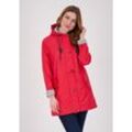 Regenjacke DEPROC ACTIVE "Friesennerz WIZZARD PEAK WOMEN UMBR", Damen, Gr. 36 (S), rot, Obermaterial: 100% Polyurethan; Futter: 100% Polyester, casual, figurumspielend, Langarm gerader Abschluss mit Druckknopf, Jacken, auch in Großen Größen erhältlich