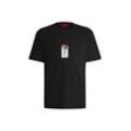 T-Shirt HUGO "T-Shirt Dilesses 1er Pack" Gr. L, schwarz, Herren, Obermaterial: 100% Baumwolle CO., Shirts