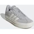 Sneaker ADIDAS SPORTSWEAR "VL COURT BOLD" Gr. 37, grau (grau two, sanftes weiß, core weiß), Leder, Synthetik, Schuhe, Design auf den Spuren des adidas Gazelle Bold