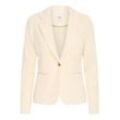 Kurzblazer ICHI "Kurzblazer IHKATE CORDUROY BL2" Gr. XL, beige (almond milk), Damen, Obermaterial: 97% Polyester PES. 3% Elasthan EL., Blazer