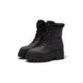 Winterboots CALVIN KLEIN JEANS "FLATFORM LACE UP BOOT PADDED", Damen, Gr. 40, schwarz, Leder, Lederimitat, unifarben, modisch, Schuhe, Schnürboots, Stiefelette, Plateau-Profilsohle, mit Warmfutter