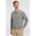 V-Ausschnitt-Pullover GANT "Classic Cotton V-Neck", Herren, Gr. S, grau (dunkelgrau melange), Strick, Jersey, Obermaterial: 100% Baumwolle, meliert, Basic, regular fit hüftlang, V-Ausschnitt, Langarm elastischer Bund, Pullover, Premium Strickjersey aus weicher 100% Baumwolle, Übergangspullover