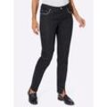 5-Pocket-Jeans INSPIRATIONEN Gr. 44, Normalgrößen, schwarz (schwarz, denim), Damen, 81% Baumwolle, 17% Polyester, 2% Elasthan, unifarben, Jeans