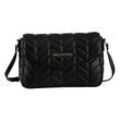 Umhängetasche VALENTINO BAGS "FLAP BAG PETAL RE" Gr. B/H/T: 28cm x 19cm x 14cm, schwarz (nero), Damen, Polyurethan, Taschen, Schultertasche Handtasche Damen Tasche Damen